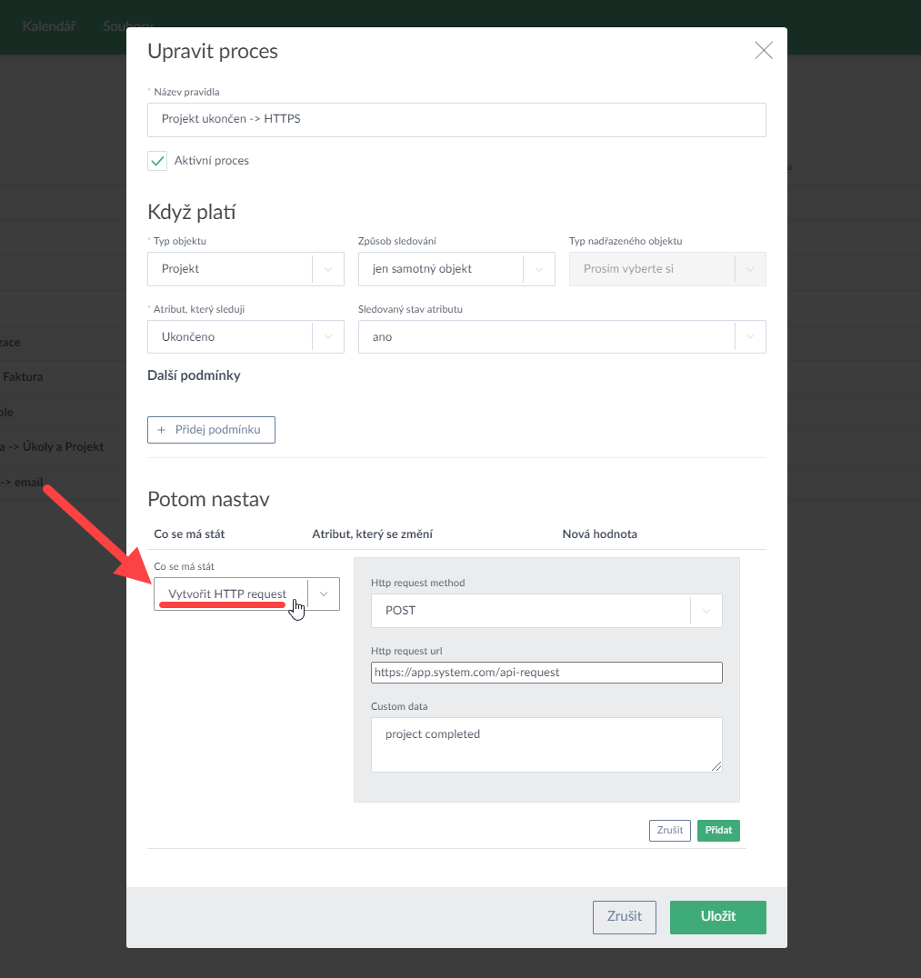Automatizace - vytvořit HTTPS request